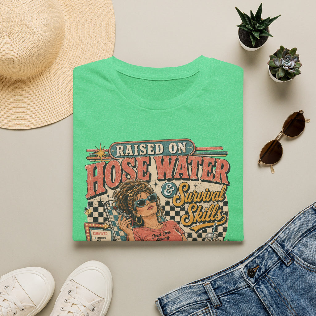 Raised on Hose Water Retro Graphic T-Shirt — Vintage Barber/Salon Vibes