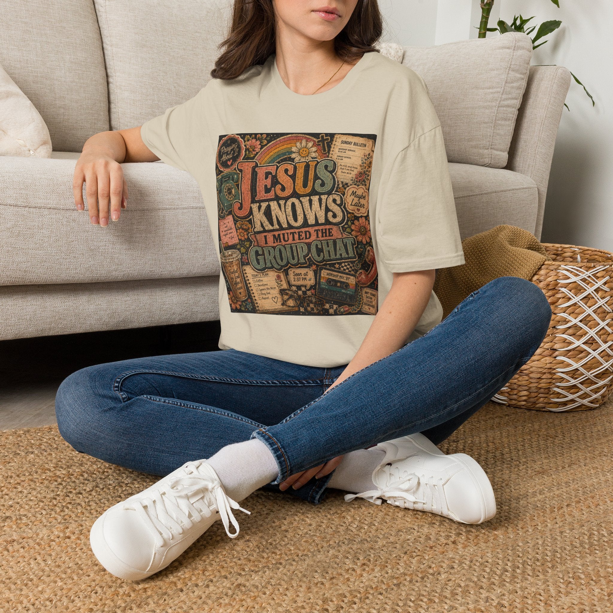 Jesus Knows I Muted the Group Chat T-Shirt