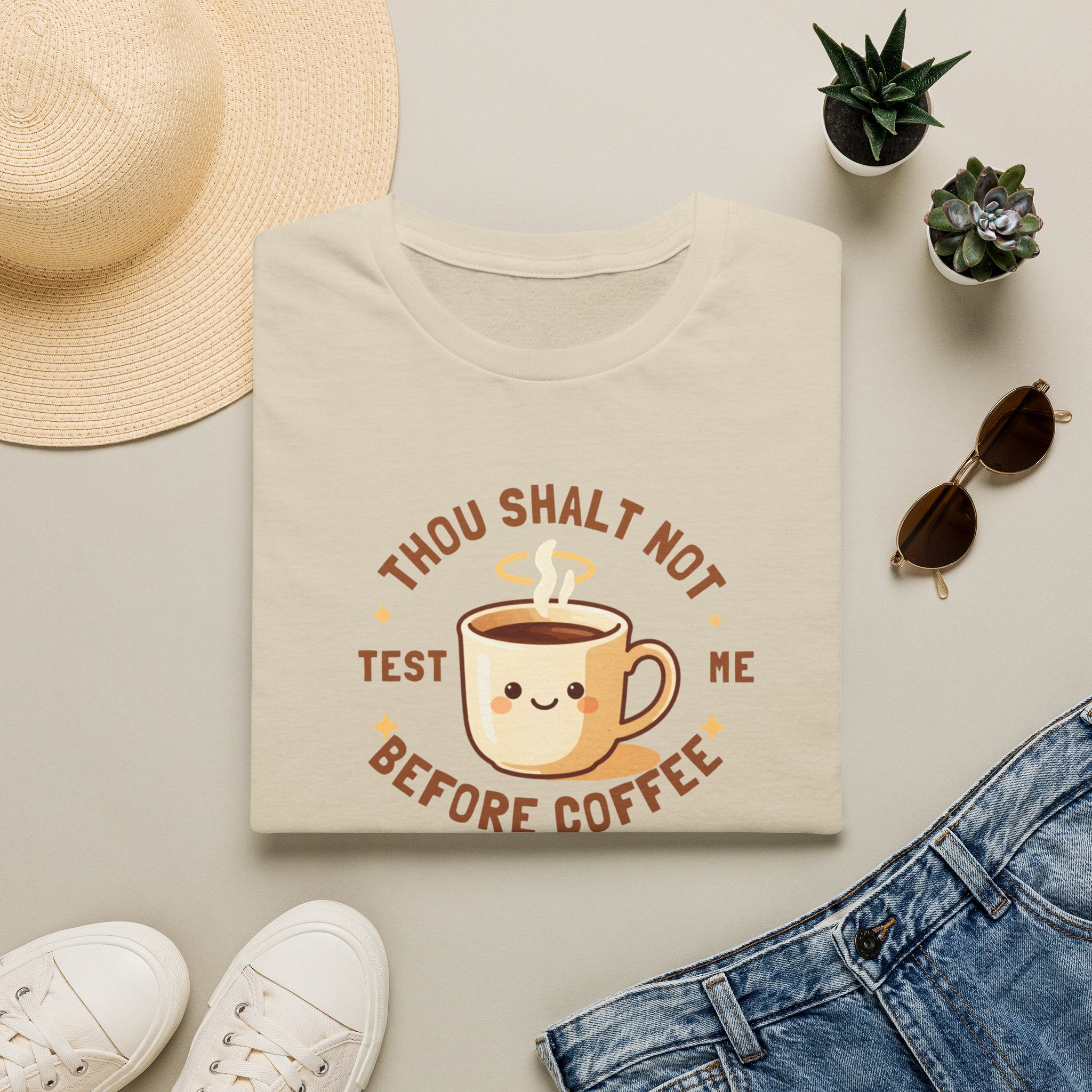 Thou Shalt Not Test Me Before Coffee T-Shirt