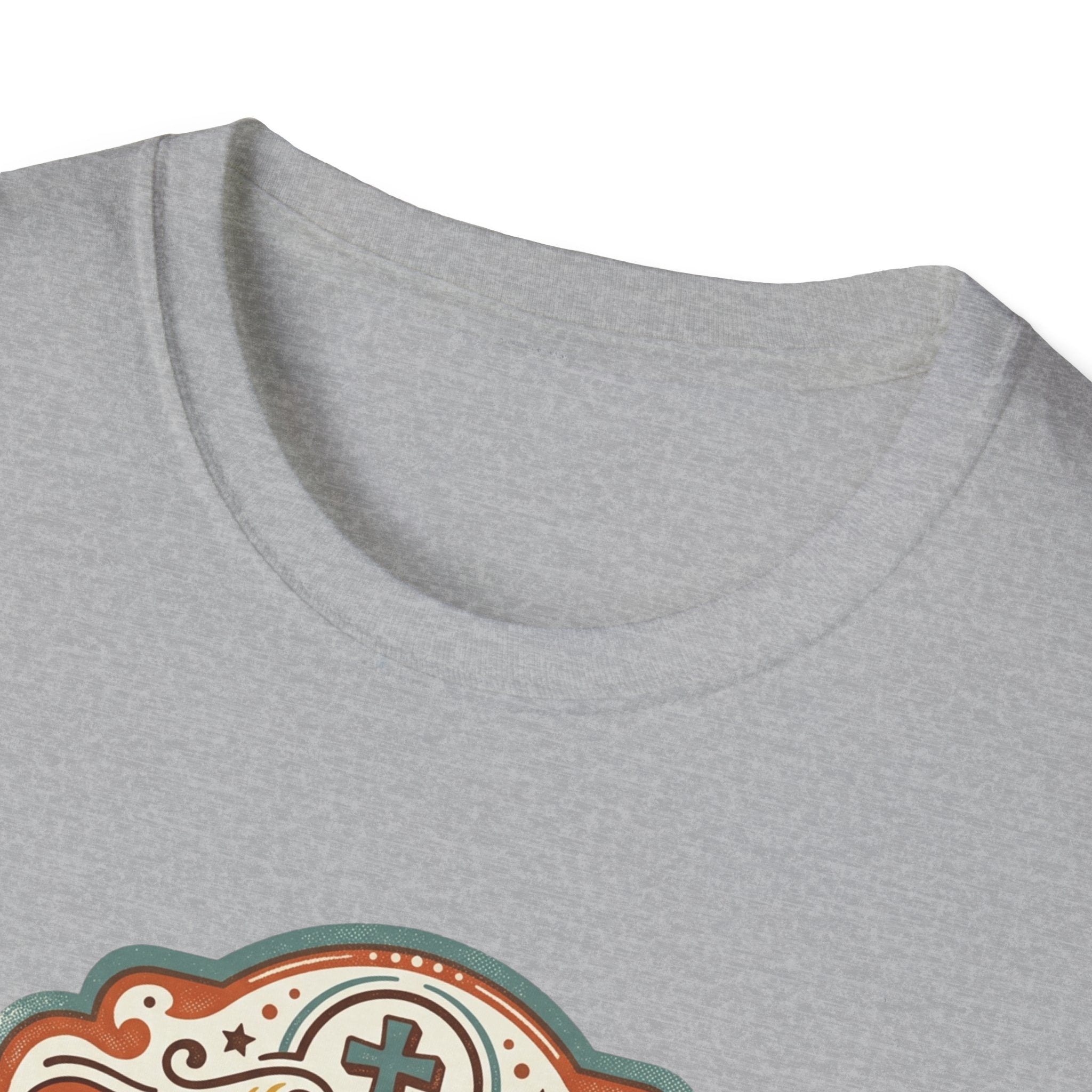 Christian T-Shirt — "Jesus Saves" Vintage Script Faith Tee