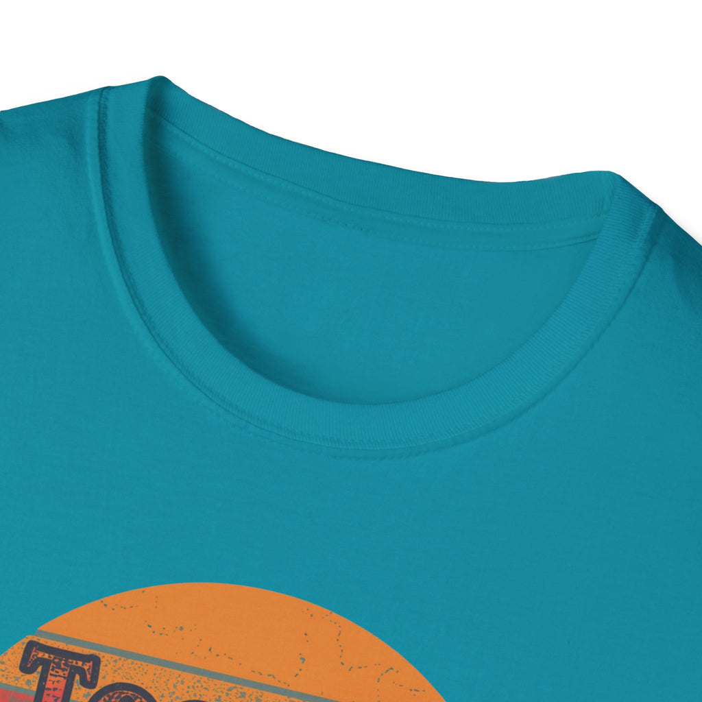 Too Blessed To Argue T-Shirt — Retro Sunset Faith Graphic Tee