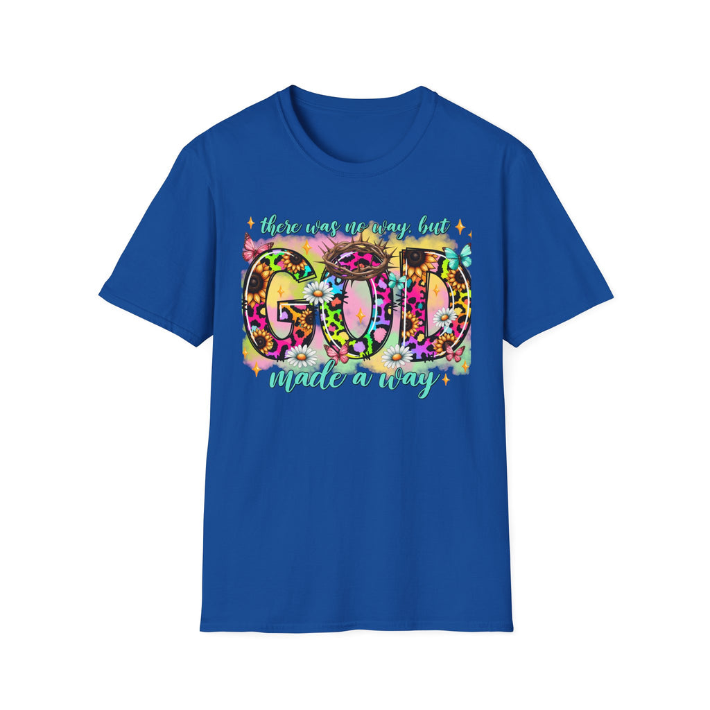 Floral 'God Made a Way' Christian Graphic T-Shirt