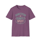 Sanctified & Slightly Spicy T-Shirt — Christian Faith with Fun Attitude