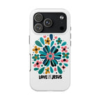 Tough Phone Case — “Love Like Jesus” Floral Christian iPhone Case