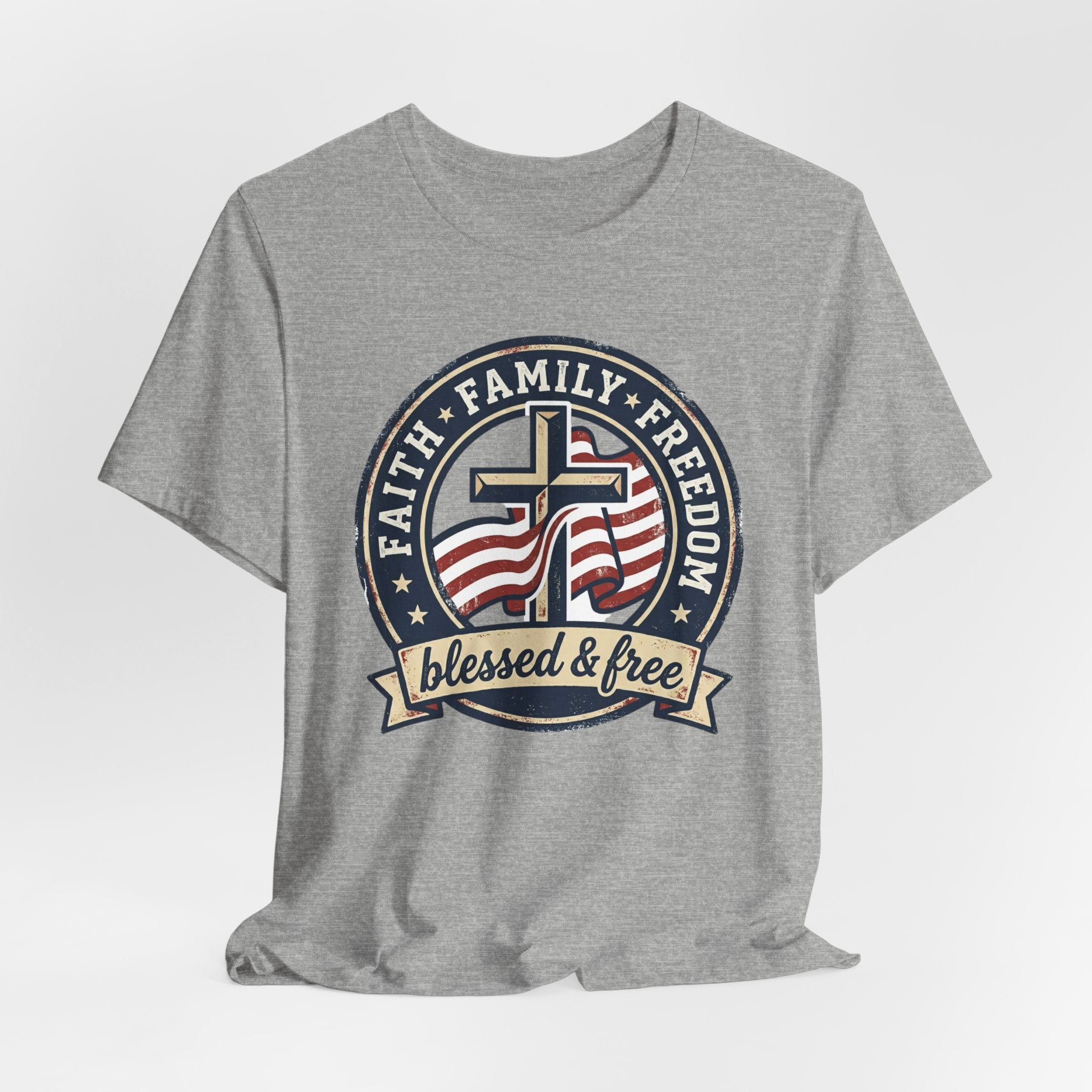 Faith Family Freedom Tee | patriotic, faith-based, vintage Americana