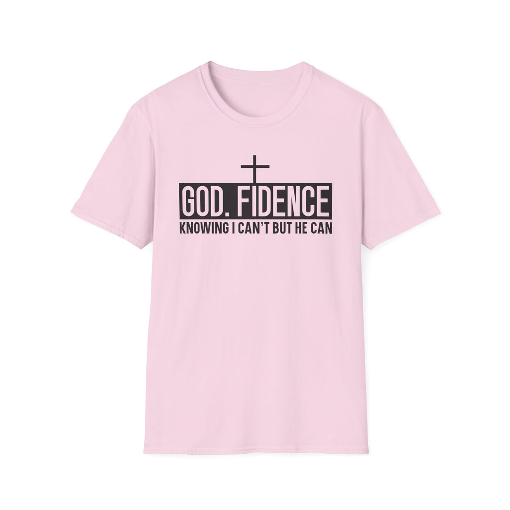 Faith Confidence T-Shirt — "God. Fidence" Christian Inspirational Tee
