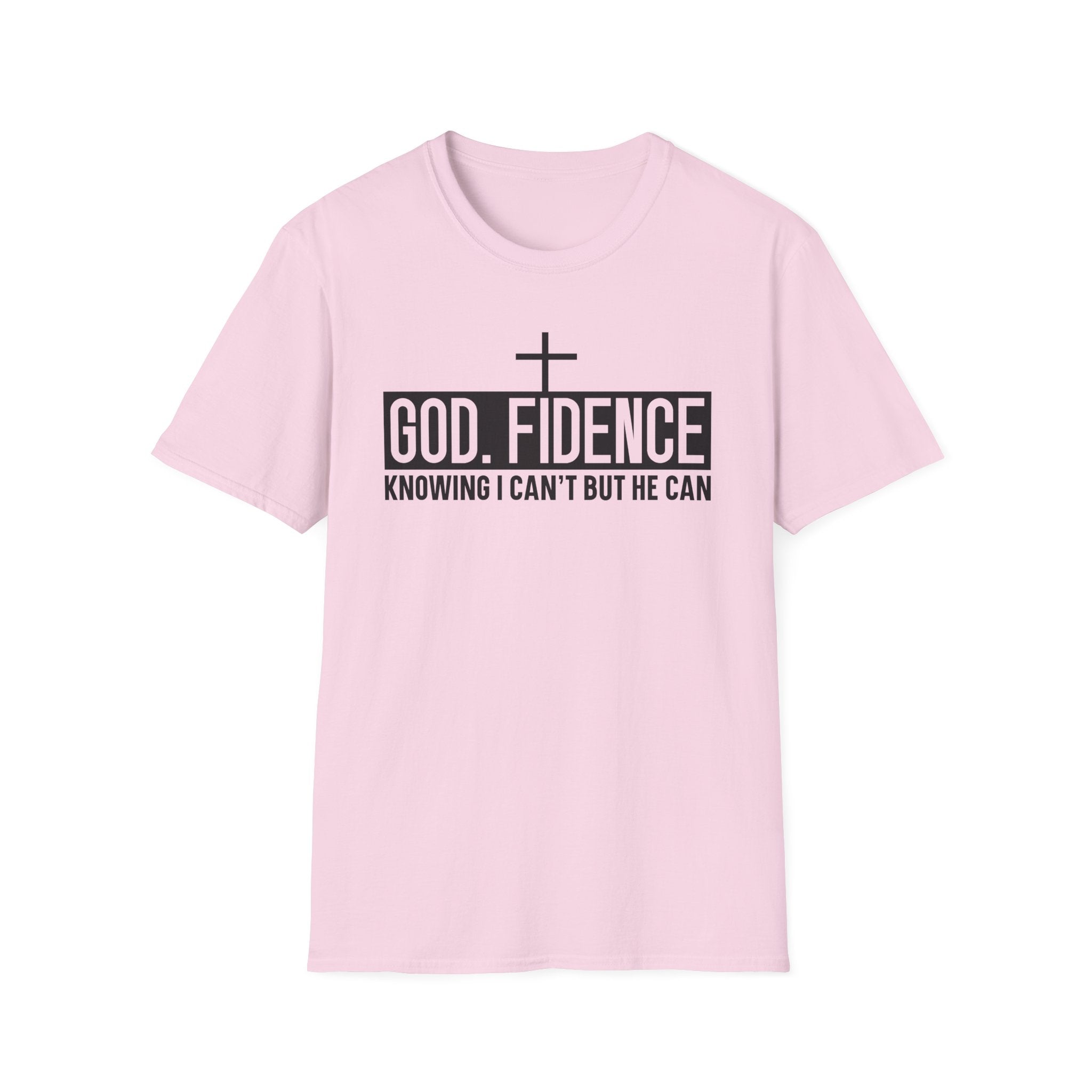 Faith Confidence T-Shirt — "God. Fidence" Christian Inspirational Tee