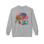 God Blessed the USA Crewneck Sweatshirt — Patriotic Christian American Flag Design