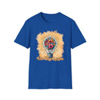 Be The Light Graphic T-Shirt — Floral Lightbulb Inspirational Tee