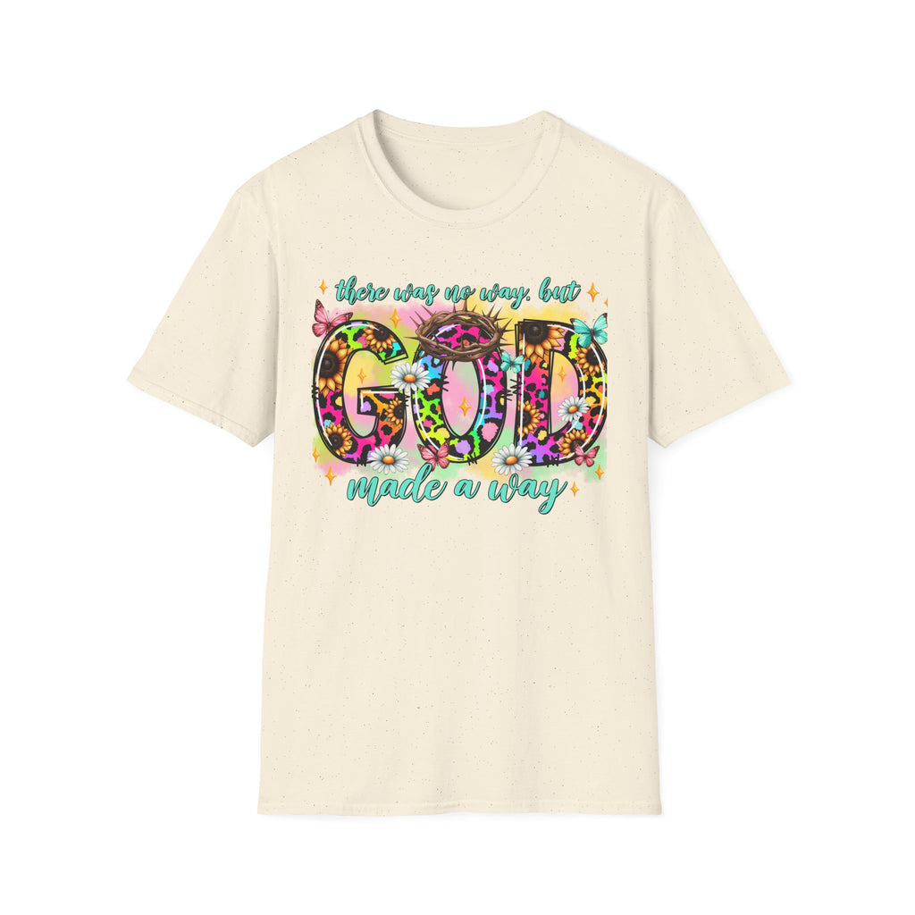 Floral 'God Made a Way' Christian Graphic T-Shirt