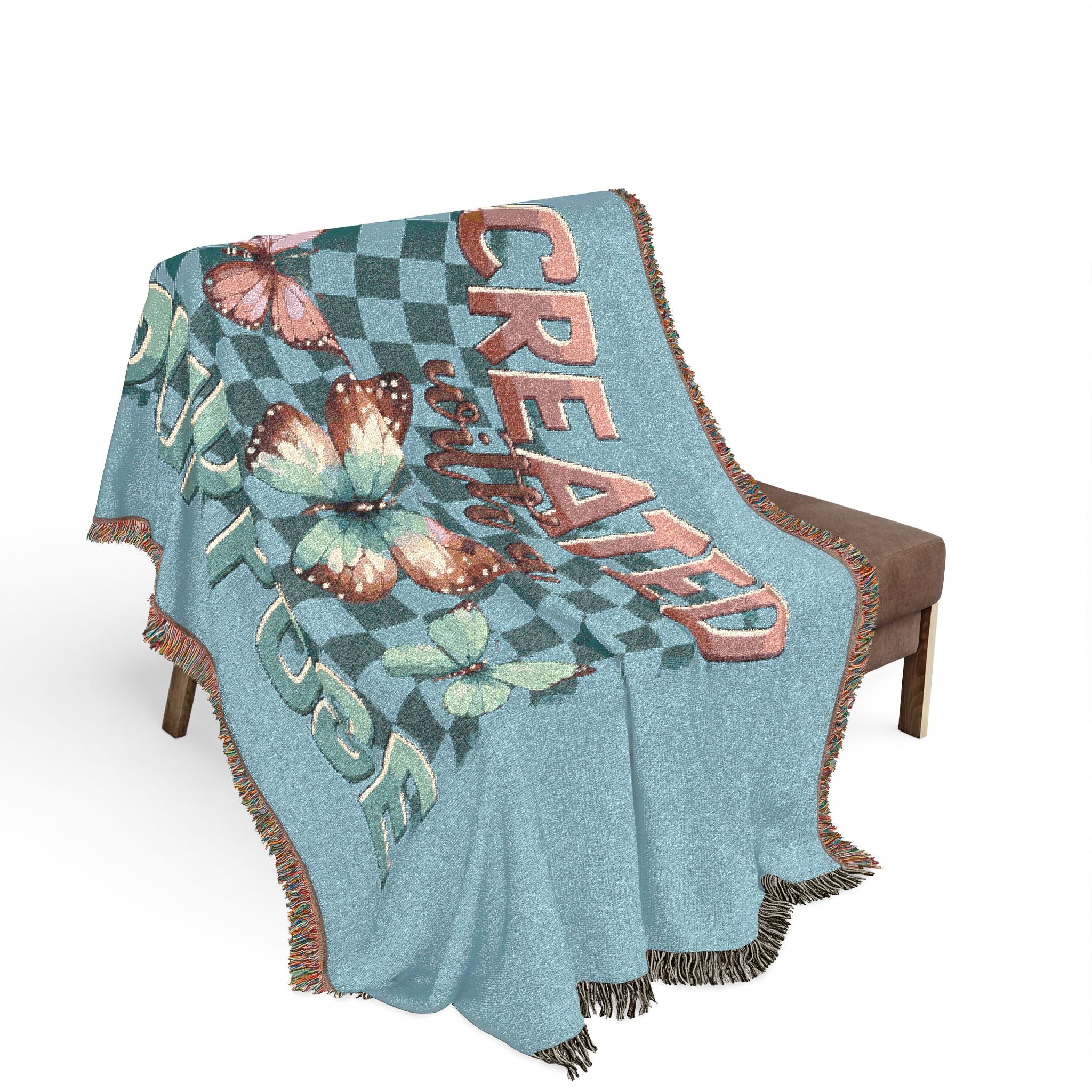 Created With Purpose Woven Blanket — Inspirational Butterfly Throw