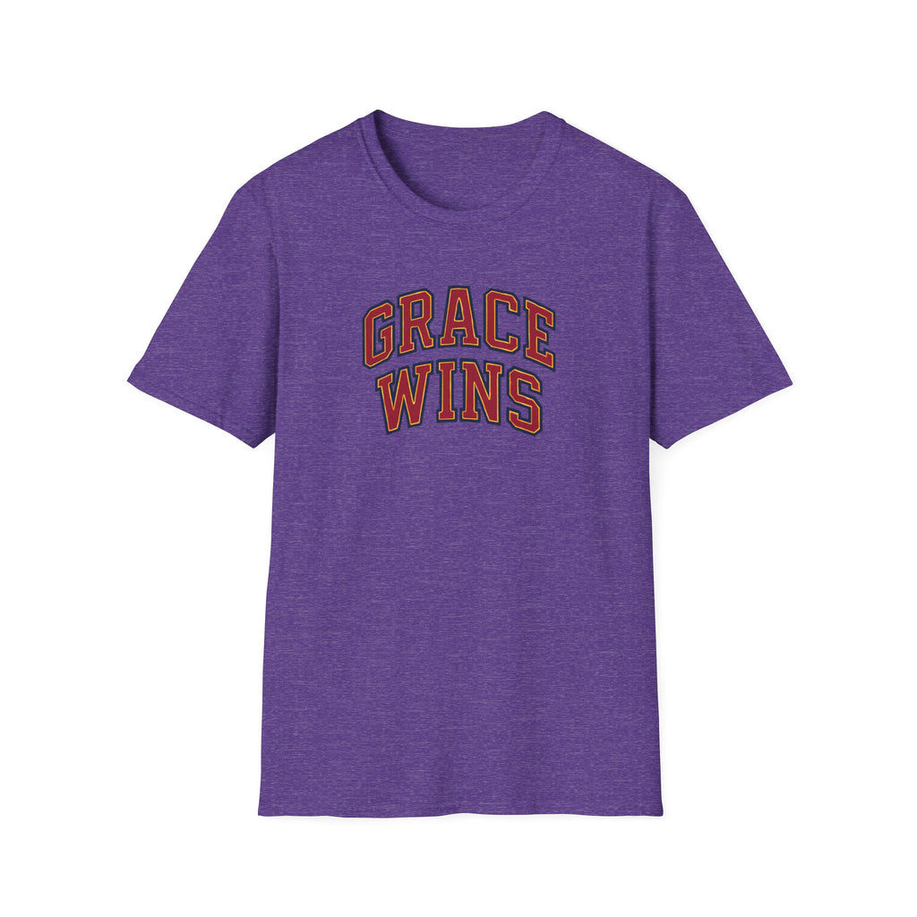 Grace Wins Bold Text T-Shirt