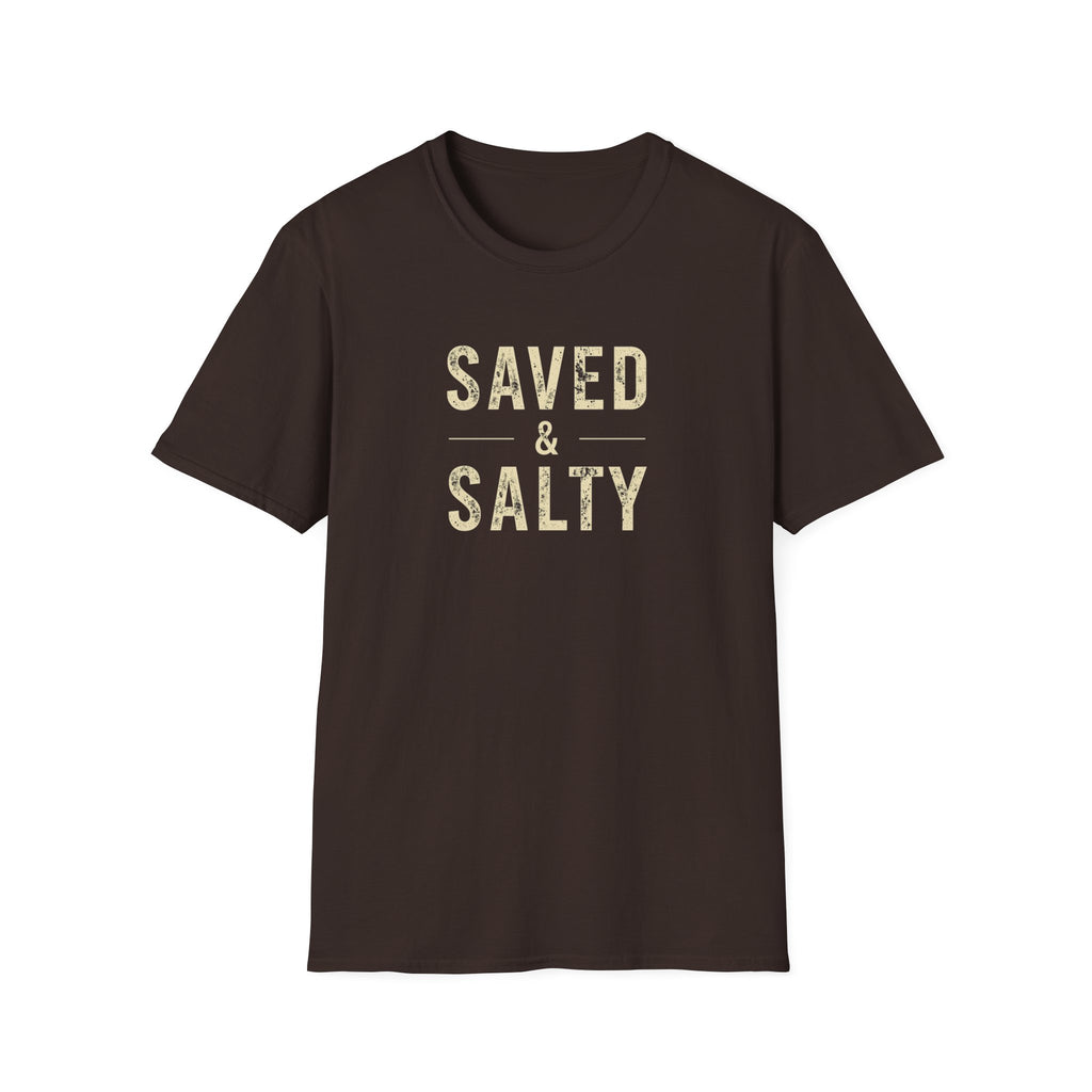 Saved & Salty T‑Shirt — Christian Beachy Faith Graphic Tee