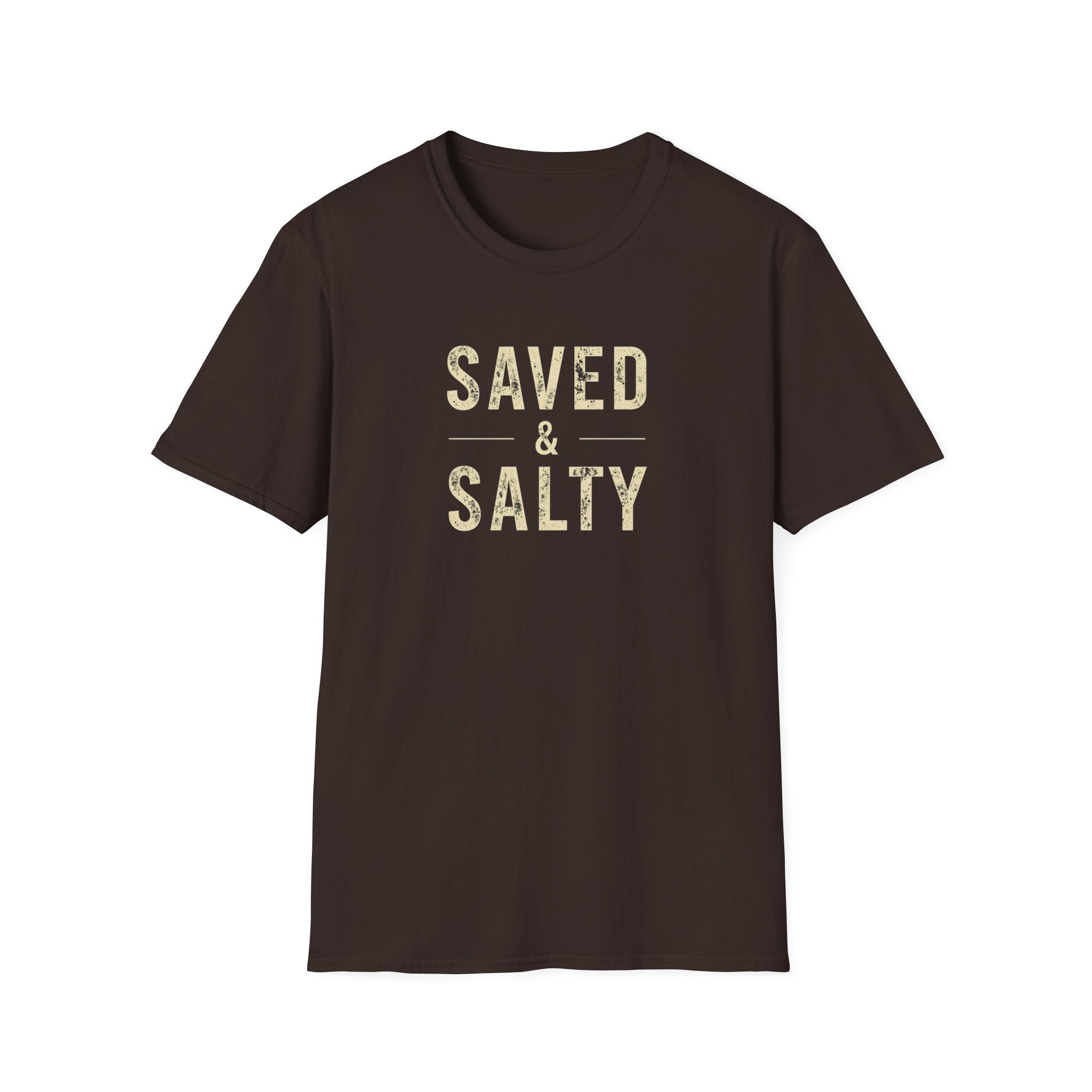 Saved & Salty T‑Shirt — Christian Beachy Faith Graphic Tee