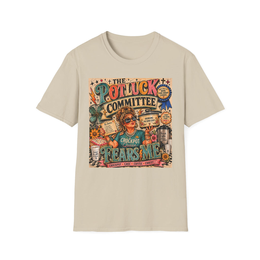 Potluck Committee T-Shirt — Vintage Retro Funny 'The Potluck Committee' Graphic Tee