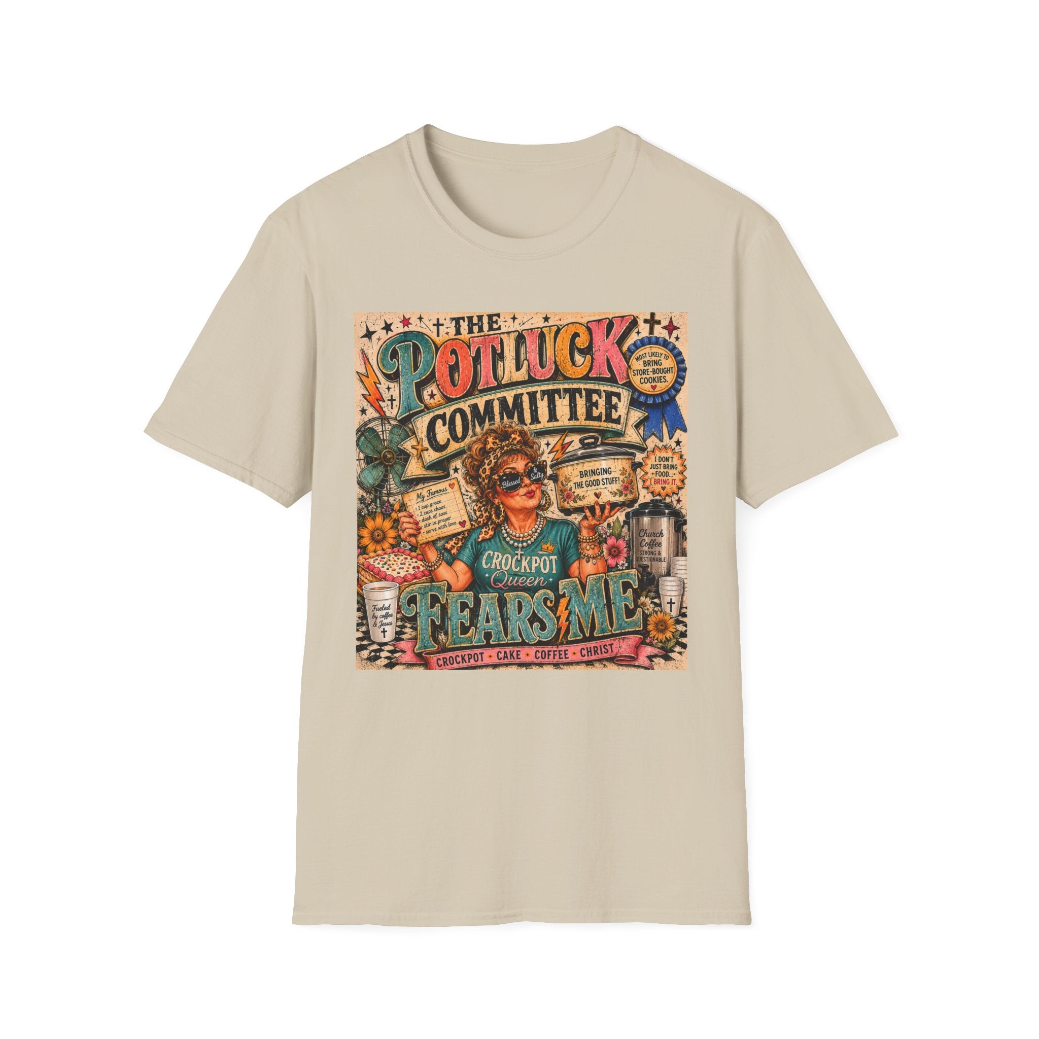 Potluck Committee T-Shirt — Vintage Retro Funny 'The Potluck Committee' Graphic Tee