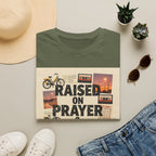 Raised on Prayer T-Shirt — Vintage Faith & Nostalgia Tee