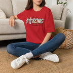She Is Strong Floral T‑Shirt — Proverbs 31:25 Inspirational Women’s Tee