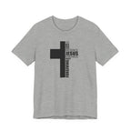 Christian Cross T-Shirt – 'Jesus, Forgiving, Love, Kindness' Word Cloud Tee